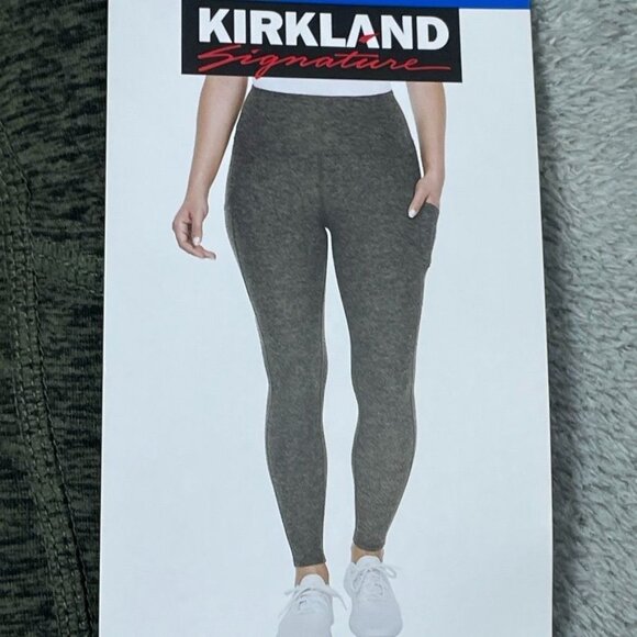 Kirkland Signature Ladies’ Brushed Leggings L High-Waisted 4-Way d0418 - Picture 1 of 7